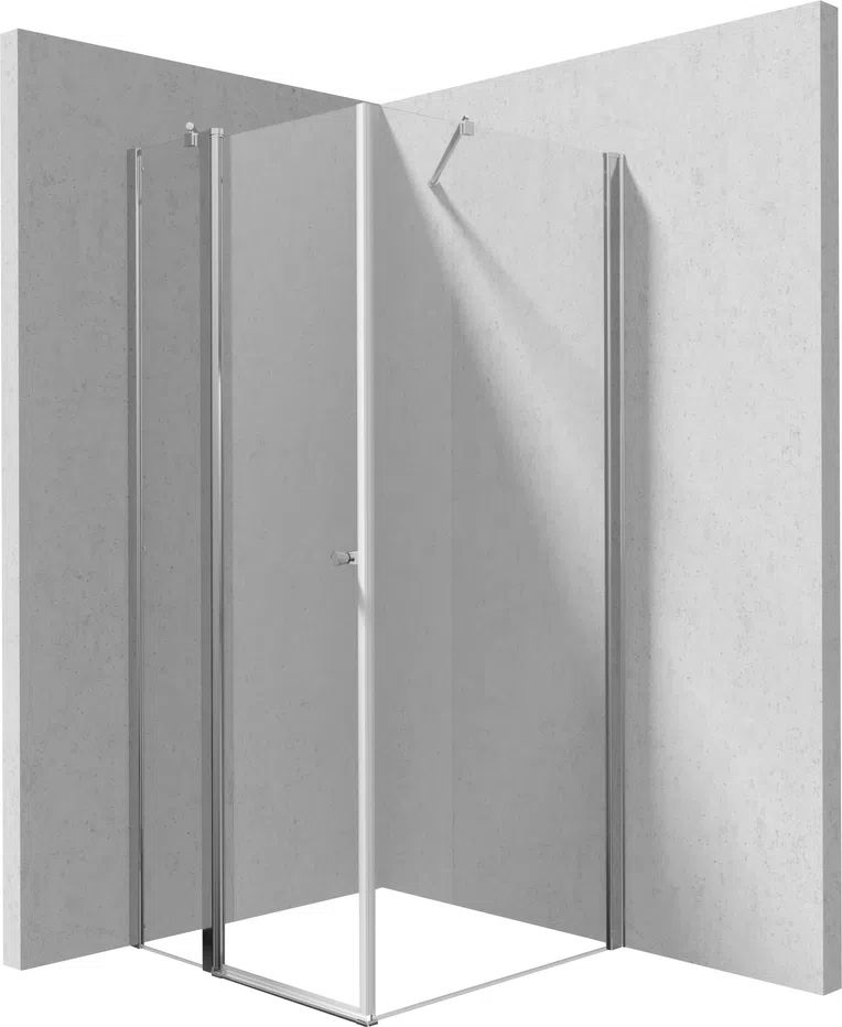 Kabina prysznicowa Deante Kerria Plus 80x80 kwadratowa chrom połysk transparentne uniwersalna KKN0U08S08