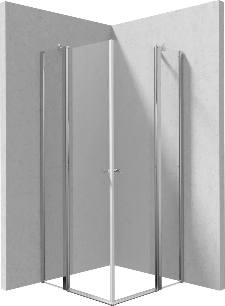 Kabina prysznicowa Deante Kerria Plus 90x90 kwadratowa chrom połysk transparentne uniwersalna KKN0U09U09