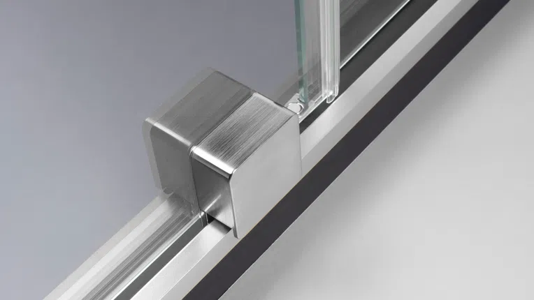 Kabina prysznicowa Walk-In Deante Prizma 100x195 przesuwna stal szczotkowana KTJ_F30R