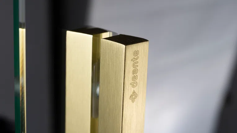 Kabina prysznicowa Walk-In Deante Prizma 100x195 przesuwna stal szczotkowana KTJ_R30R