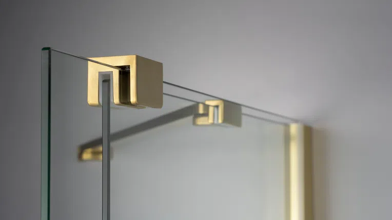 Kabina prysznicowa Walk-In Deante Prizma 100x195 przesuwna stal szczotkowana KTJ_R30R