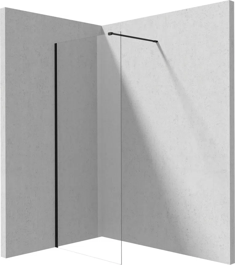 Kabina prysznicowa Walk-In Deante Prizma 80x195 nero transparentne KTJ_N38P