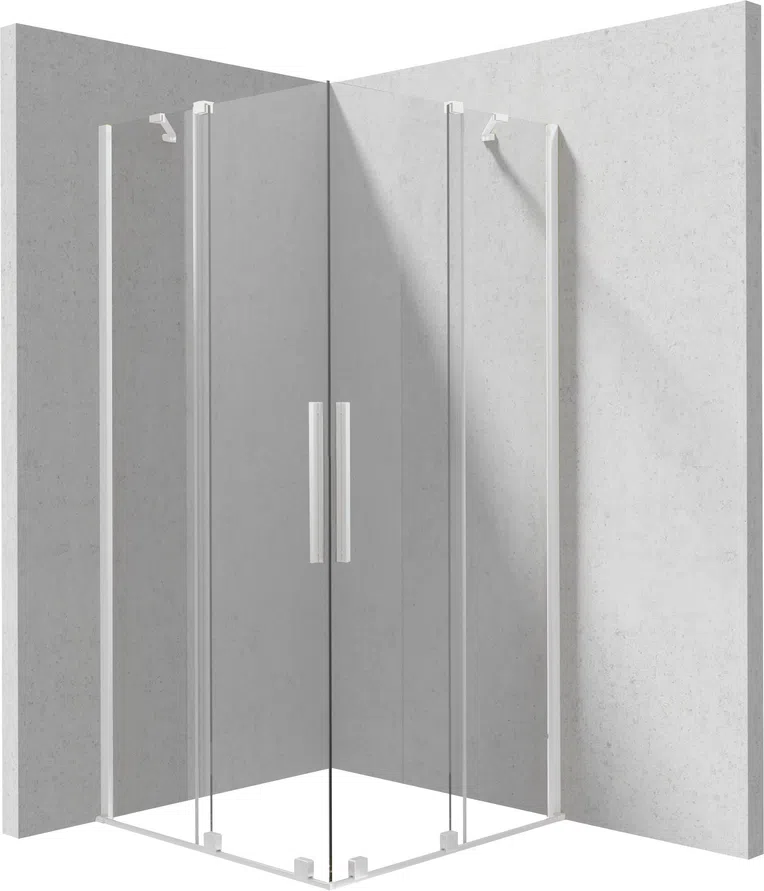 Kabina prysznicowa Deante Prizma 90x90 kwadratowa bianco transparentne uniwersalna KPNAP09P09