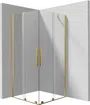 Kabina prysznicowa Deante Prizma 90x90 kwadratowa złoty połysk transparentne uniwersalna KPNZP09P09
