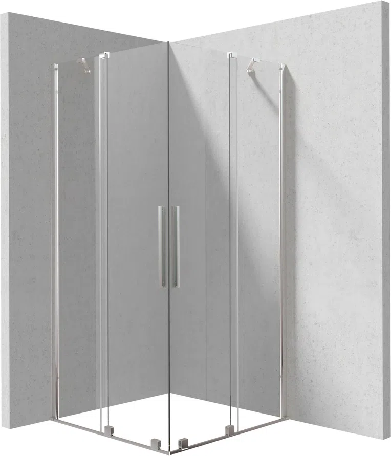 Kabina prysznicowa Deante Prizma 90x90 kwadratowa chrom połysk transparentne uniwersalna KPN0P09P09