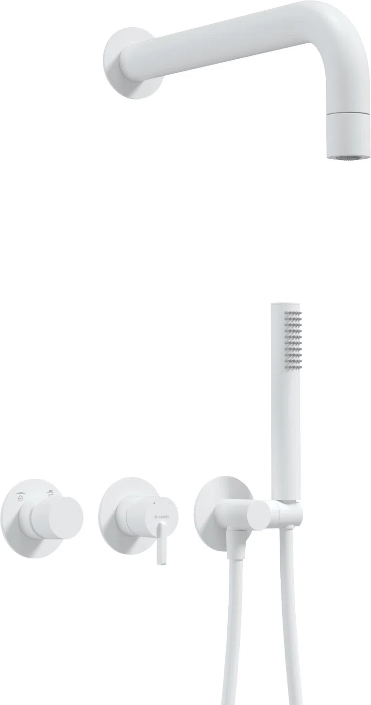 Zestaw prysznicowy podtynkowy Deante Silia bianco NQS_A0XK