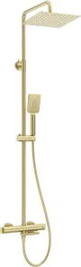 Kolumna prysznicowa z baterią termostatyczną z wylewką Deante Therm złoty szczotkowany NAC_R1HT