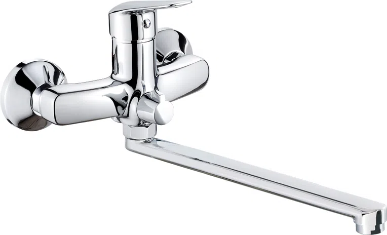 Bateria umywalkowa ścienna Deante Boro chrom połysk BMO_056M