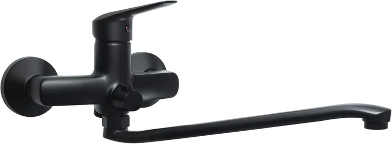 Bateria umywalkowa ścienna Deante Boro nero BMO_N56M