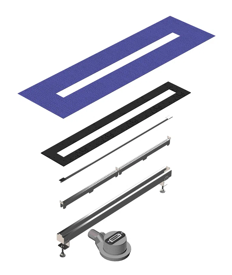 Odpływ liniowy szczelinowy Deante 80 cm syfon H50 stal KON_008S