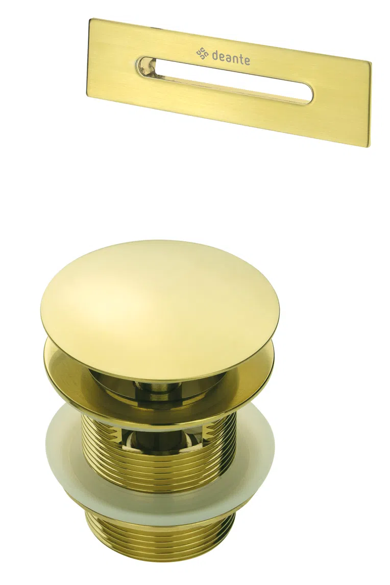 Korek Klik-Klak i przelew do wanny Deante złoty szczotkowany KYY_R10B