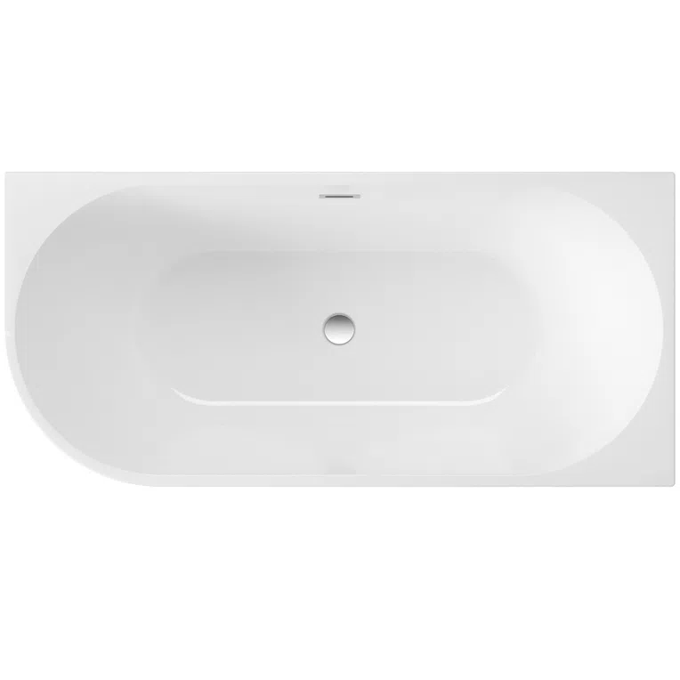 Wanna narożna prawa Deante Silia 150x75 owalna biały KDS_015P