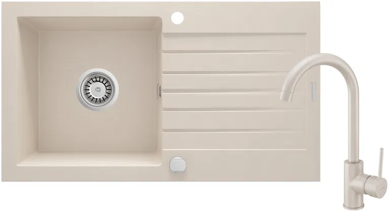 Zlewozmywak z baterią zorba Deante zqzv5113