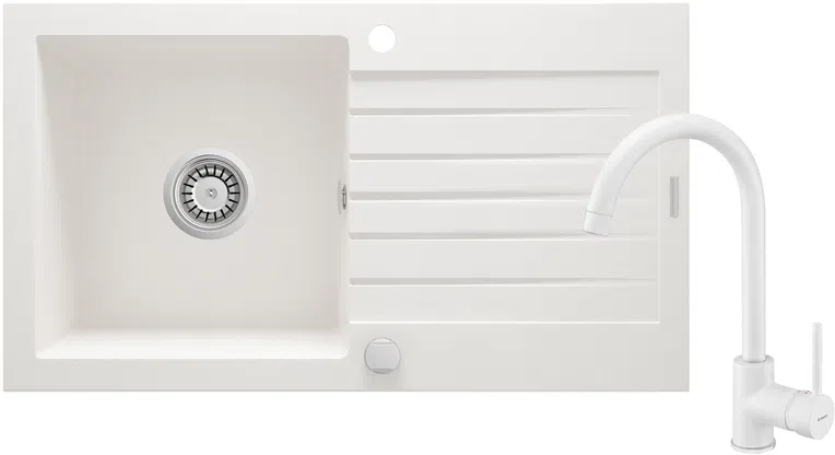 Zlewozmywak z baterią zorba Deante zqzva113