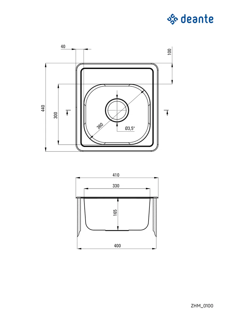 Zlewozmywak mercato Deante zhm_0100