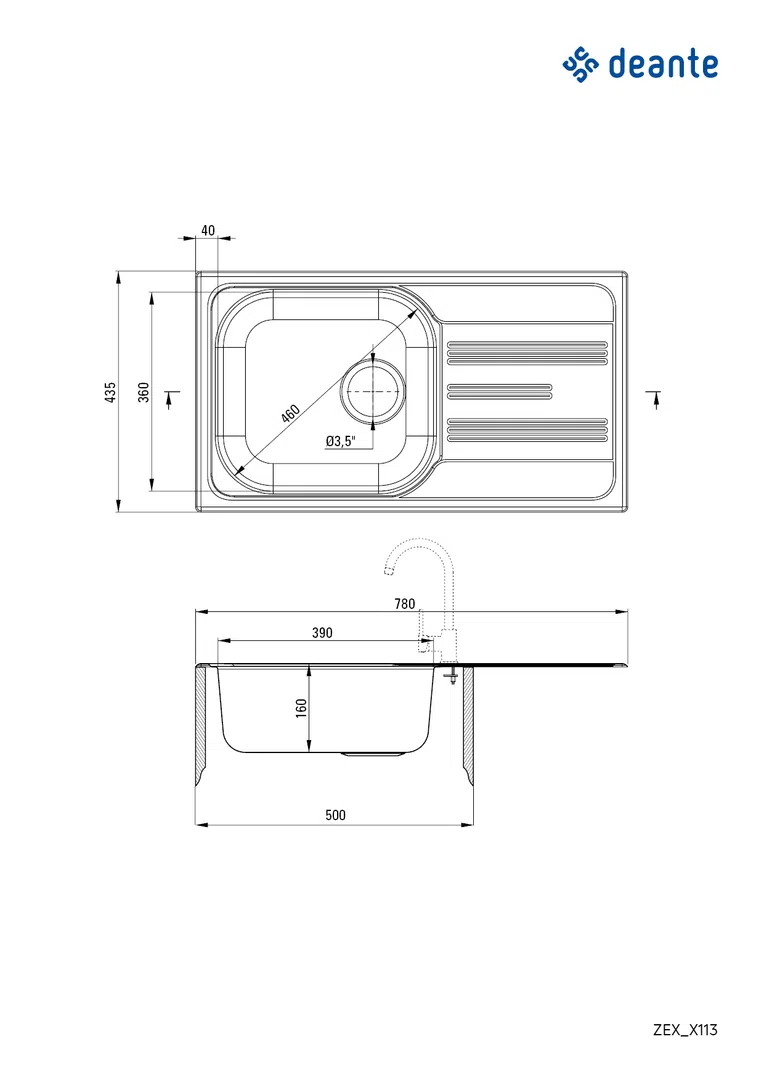 Zlewozmywak xylo Deante zex_3113