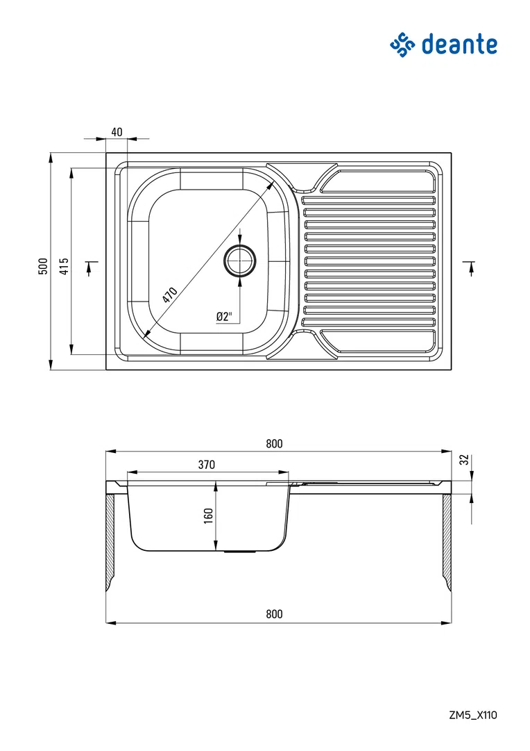 Zlewozmywak tango Deante zm5_0110
