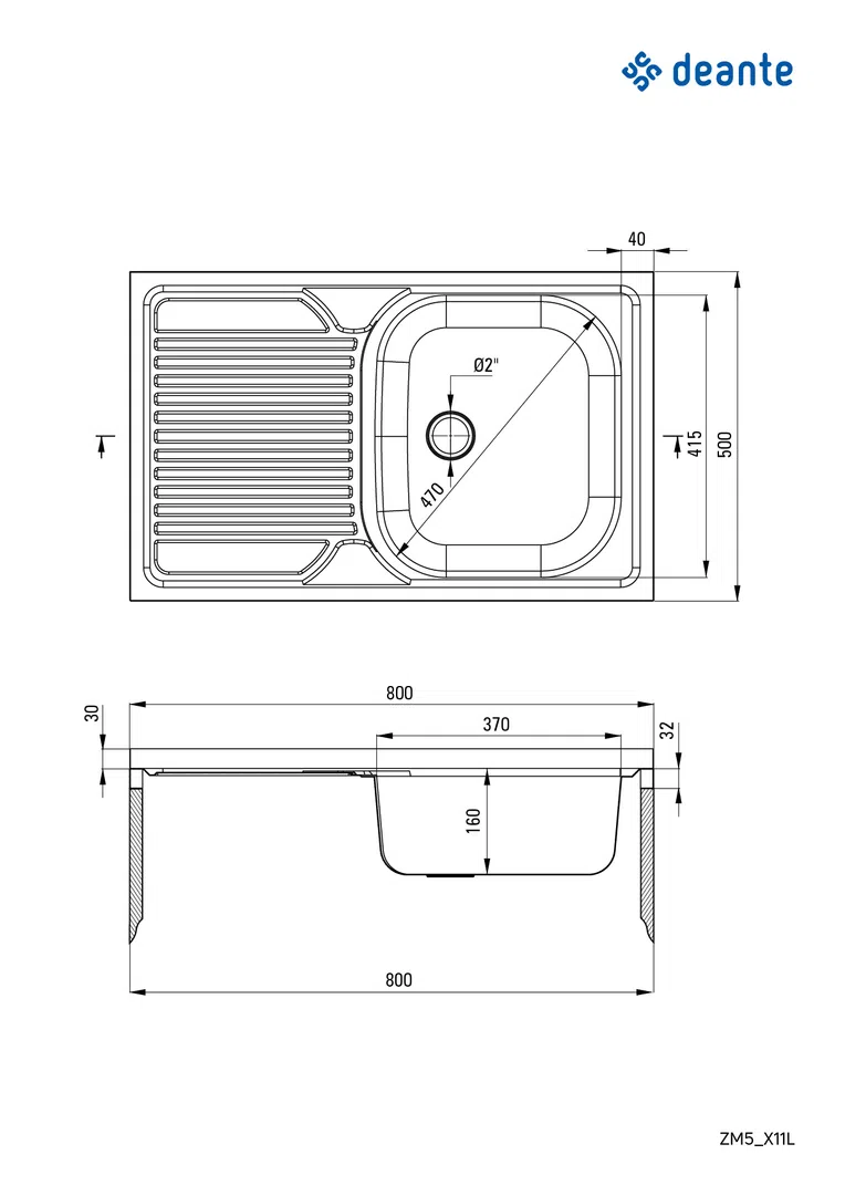 Zlewozmywak tango Deante zm5_011l