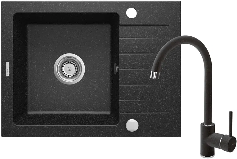 Zlewozmywak z baterią zorba Deante zqza211a