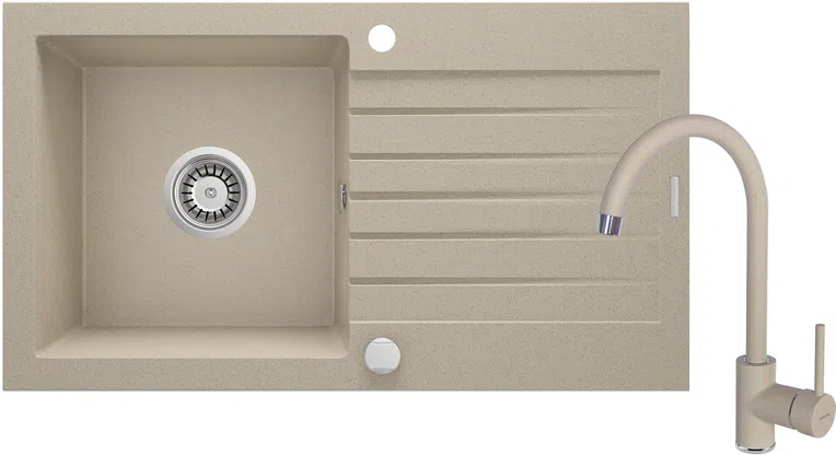 Zlewozmywak z baterią zorba Deante zqzv7113