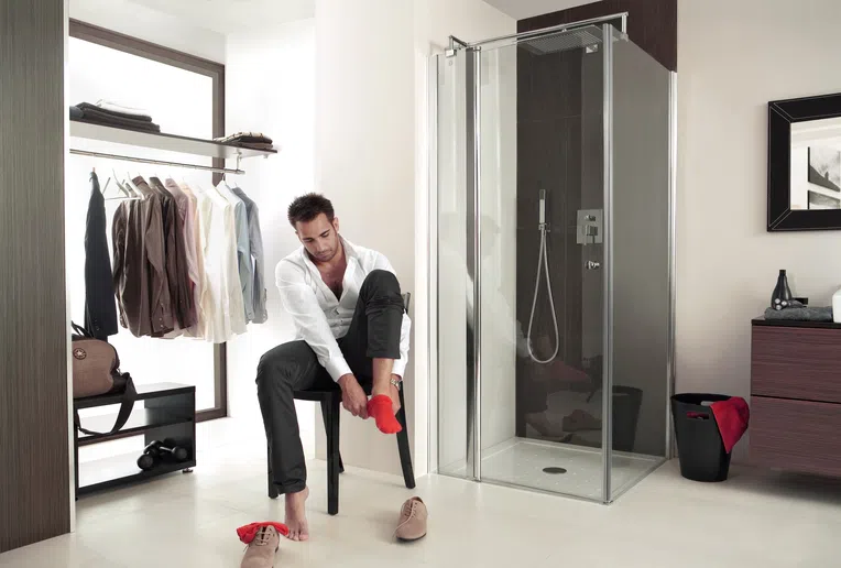 Kabina prysznicowa Deante Cubic 90x90x195 kwadratowa chrom transparentne KTI_043P