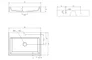 Umywalka nablatowa Omnires Thasos M+ 60x42 cm prostokątna biały połysk THASOS600BP