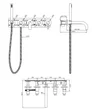 Bateria wannowa podtynkowa Omnires Y 5-otworowa nikiel Y1237/1NI