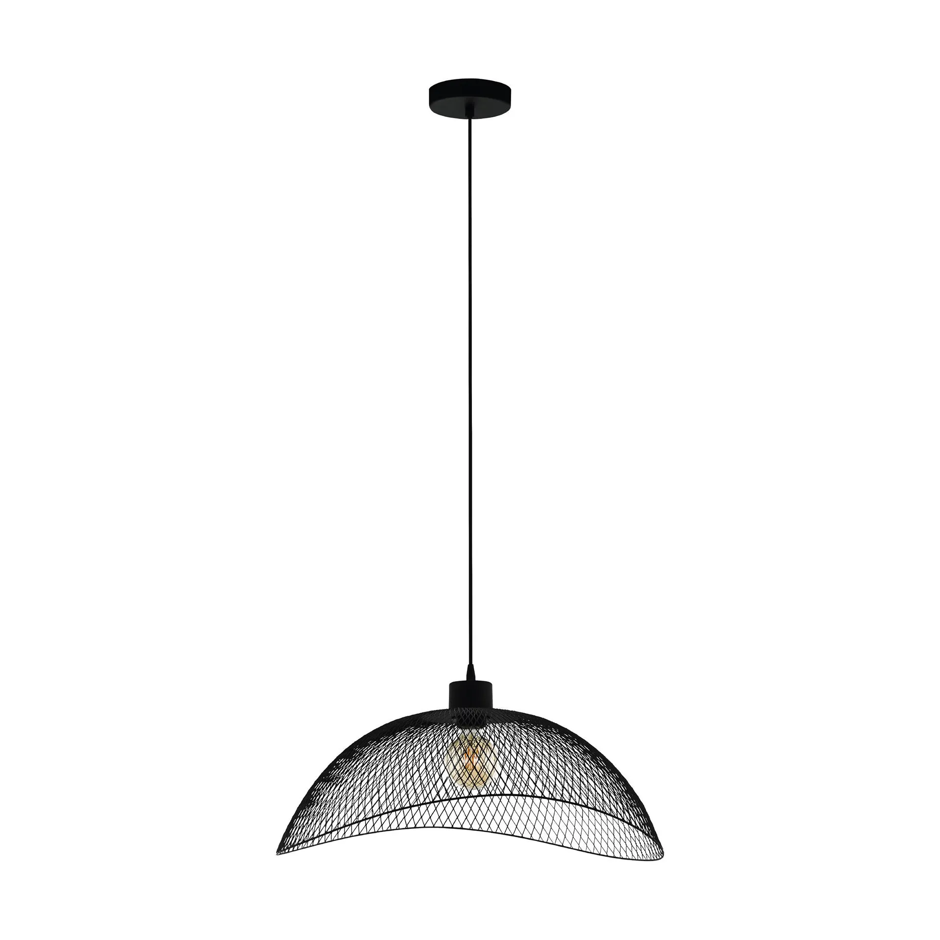 Lampa Wisząca Pompeya 1Xe27 czarna