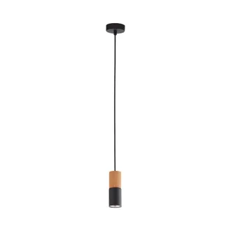 Lampa Wisząca Elit 6309 1 Pł 1Xgu10 czarna/jasne drewno