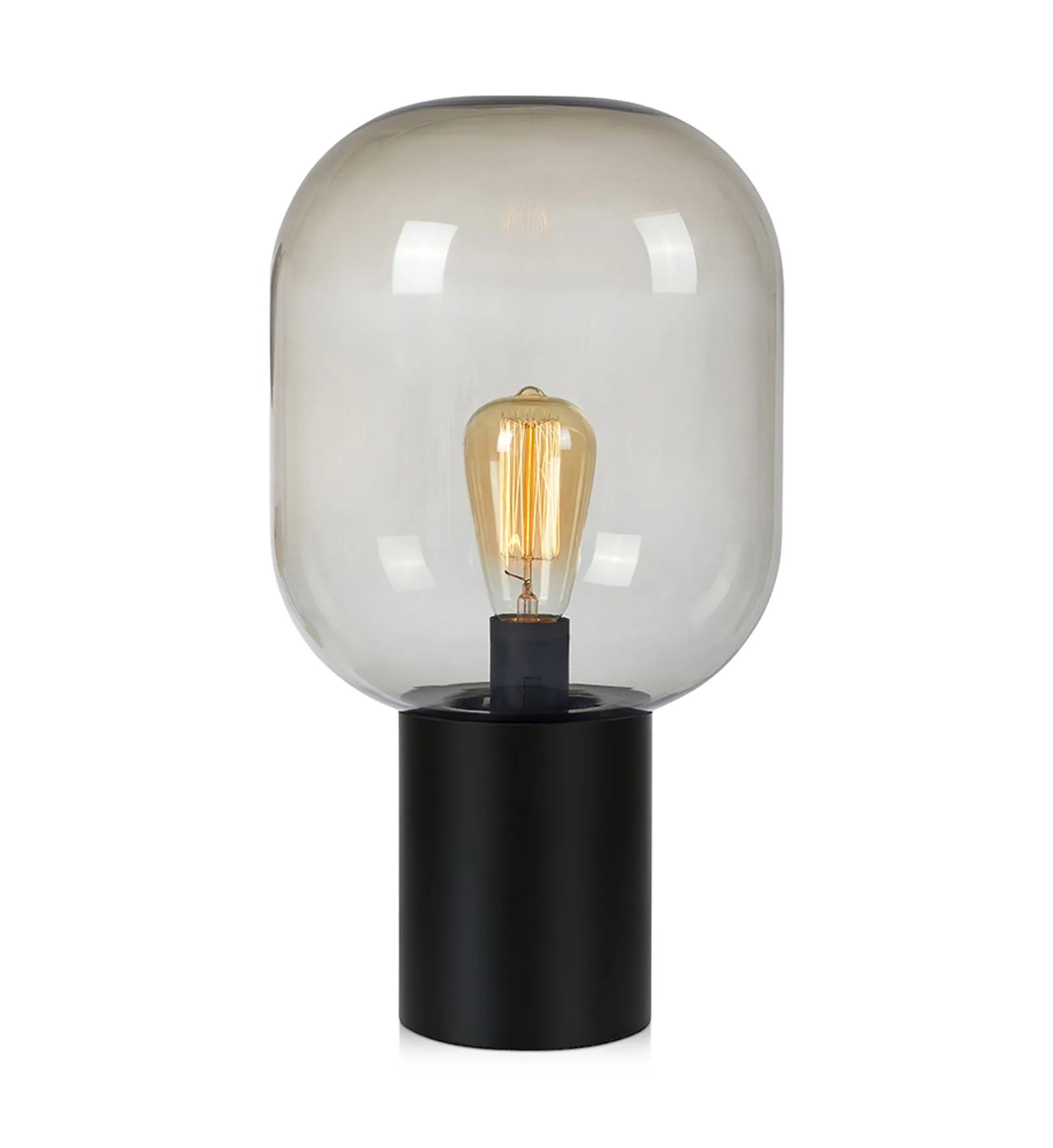 Lampa Stołowa Brooklyn 107481 1Xe27 czarna/przydymiona