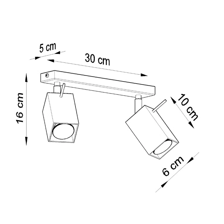 PLAFON MERIDA 2 2XGU10 CZARNY