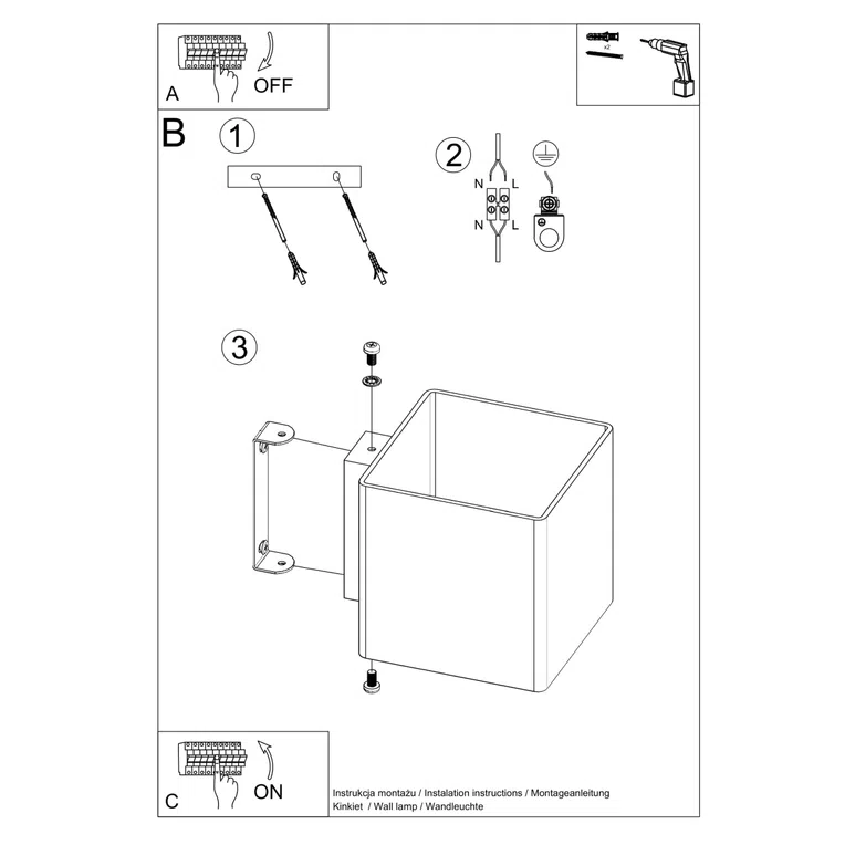 KINKIET RICO 1XG9 BIAŁY