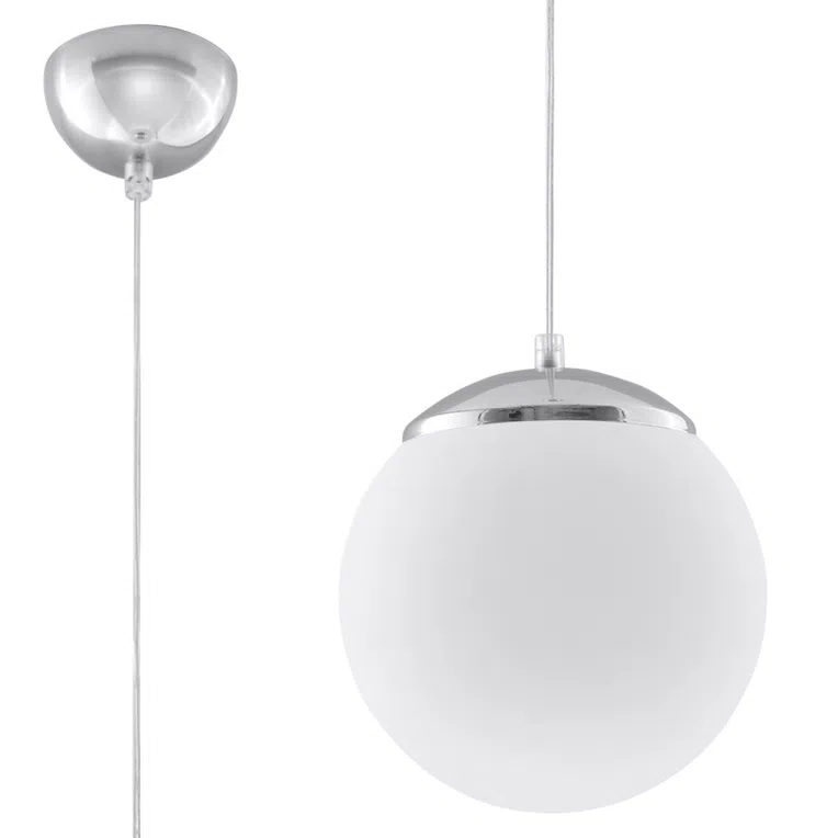 LAMPA WISZĄCA UGO 20 1XE27 BIAŁY/CHROM