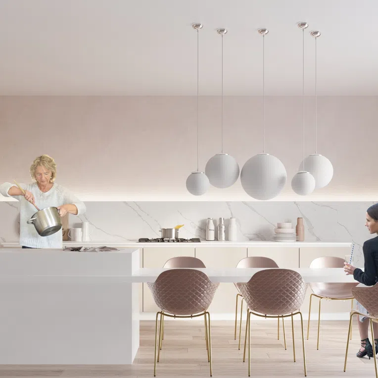 LAMPA WISZĄCA UGO 20 1XE27 BIAŁY/CHROM