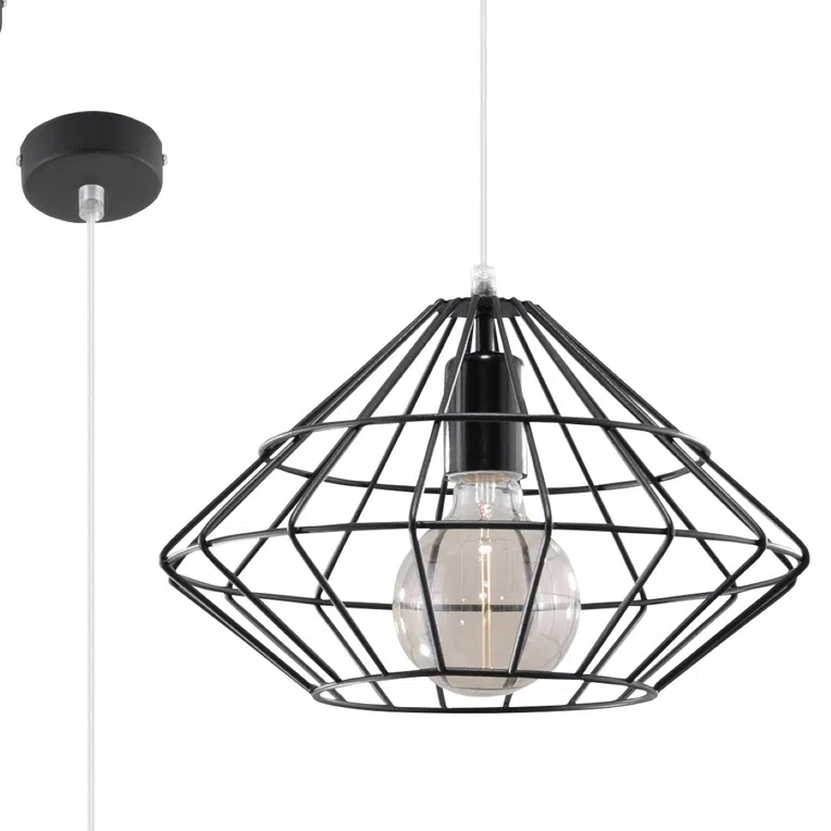 LAMPA WISZĄCA UMBERTO 1XE27 CZARNY