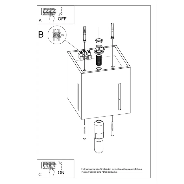 PLAFON PIXAR 1XG9 SZARY