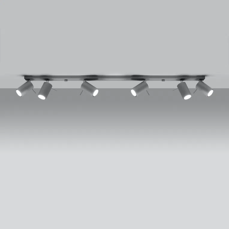 PLAFON RING 6L 6XGU10 SZARY