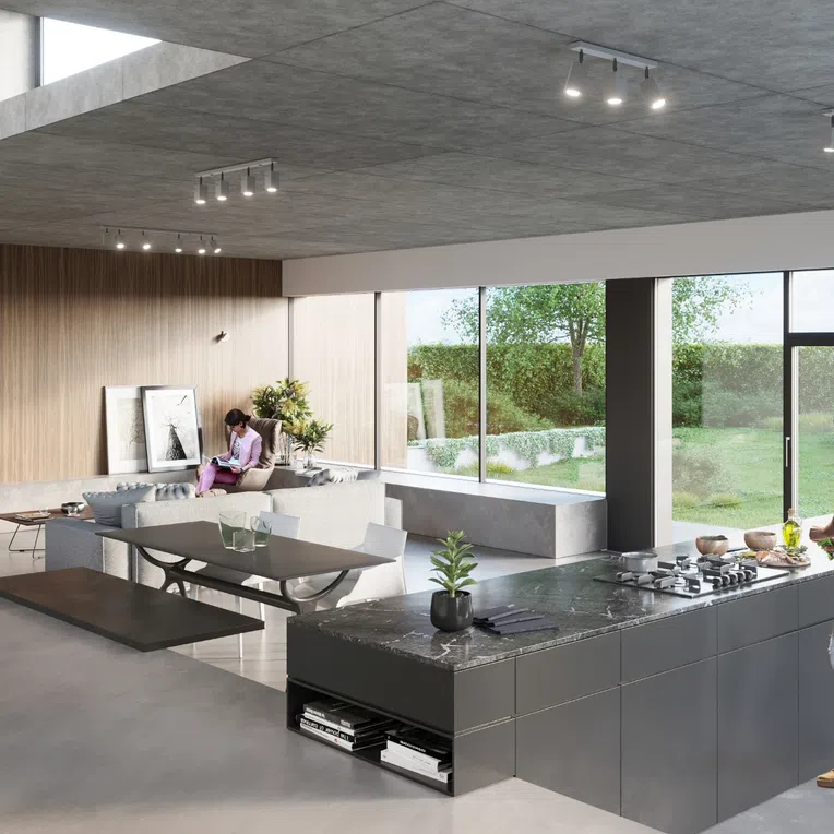 PLAFON MERIDA 4 4XGU10 SZARY