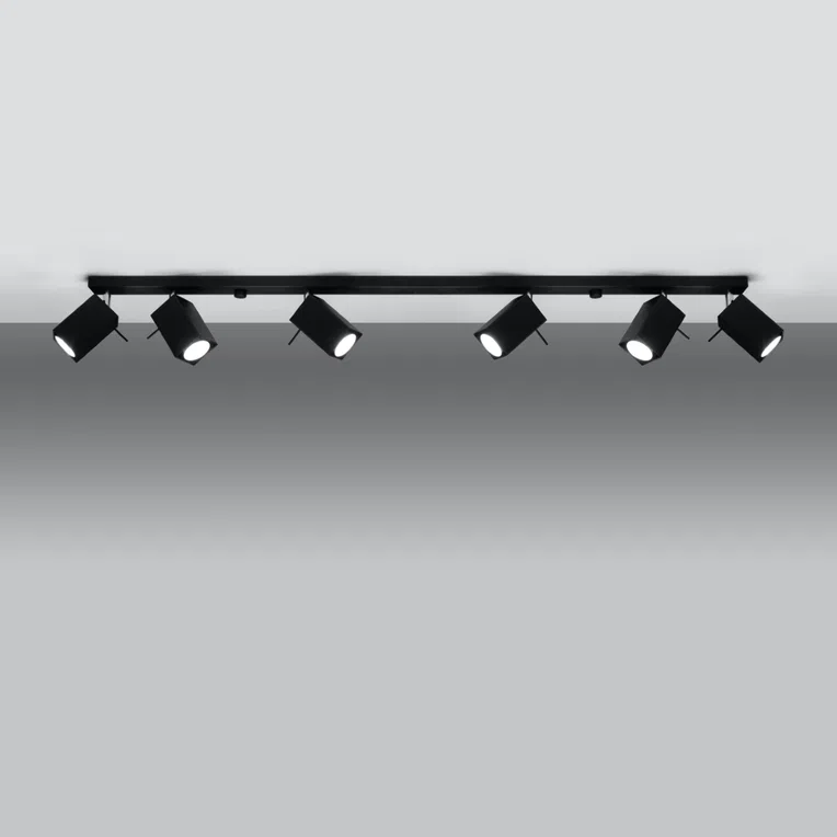 PLAFON MERIDA 6L 6XGU10 CZARNY