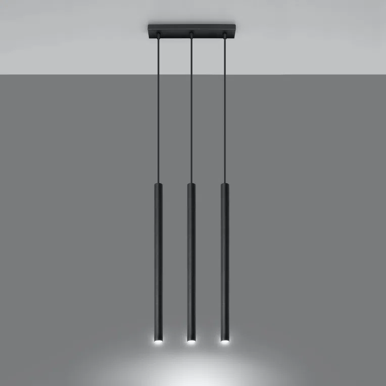 LAMPA WISZĄCA PASTELO 3 3XG9 CZARNY