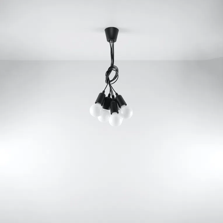 LAMPA WISZĄCA DIEGO 5 5XE27 CZARNY