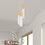 LAMPA WISZĄCA PABLO 2 2XGU10 NATURALNE DREWNO/BIAŁY