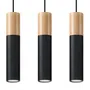 LAMPA WISZĄCA PABLO 3L 3XGU10 NATURALNE DREWNO/CZARNY