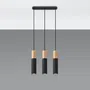 LAMPA WISZĄCA PABLO 3L 3XGU10 NATURALNE DREWNO/CZARNY