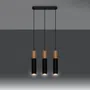 LAMPA WISZĄCA PABLO 3L 3XGU10 NATURALNE DREWNO/CZARNY
