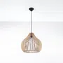 LAMPA WISZĄCA APRILLA 1XE27 NATURALNE DREWNO