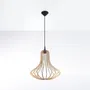 LAMPA WISZĄCA ELZA 1XE27 NATURALNE DREWNO