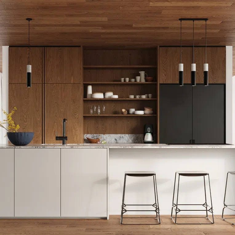 LAMPA WISZĄCA BORGIO 2 2XGU10 CZARNY/SZARY