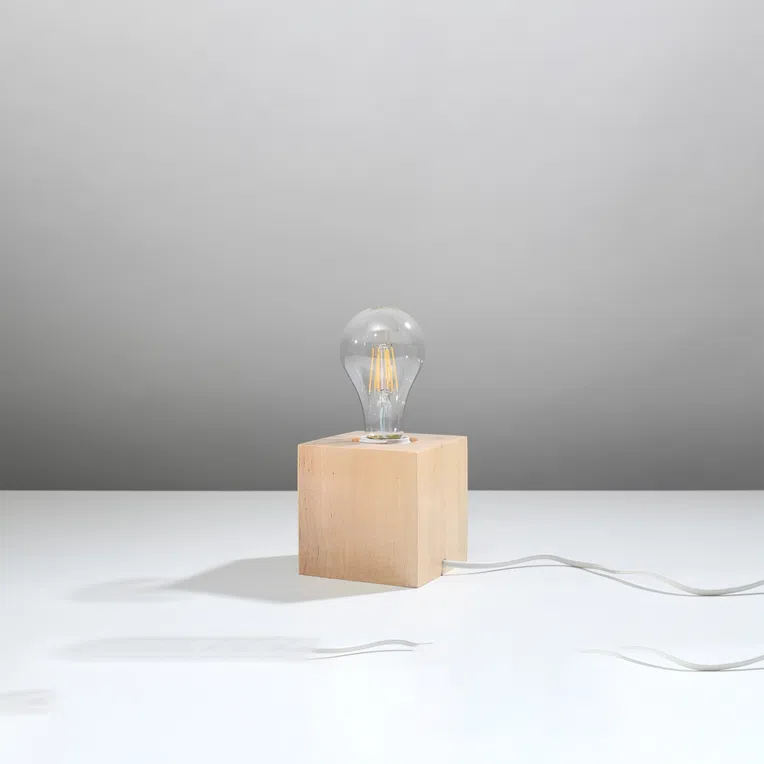 Lampa Stołowa Ariz 1Xe27 Naturalne Drewno