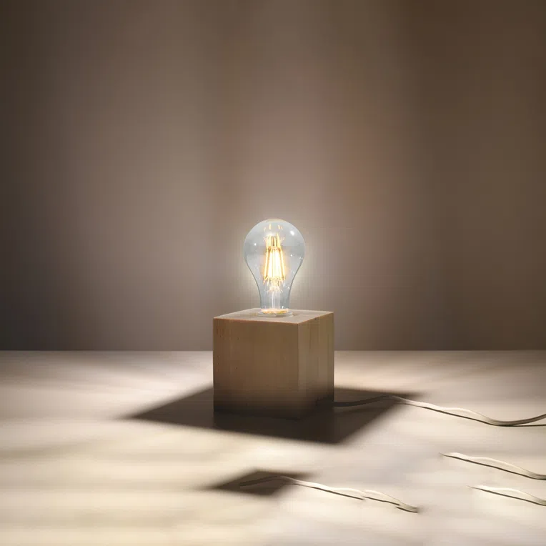 Lampa Stołowa Ariz 1Xe27 Naturalne Drewno